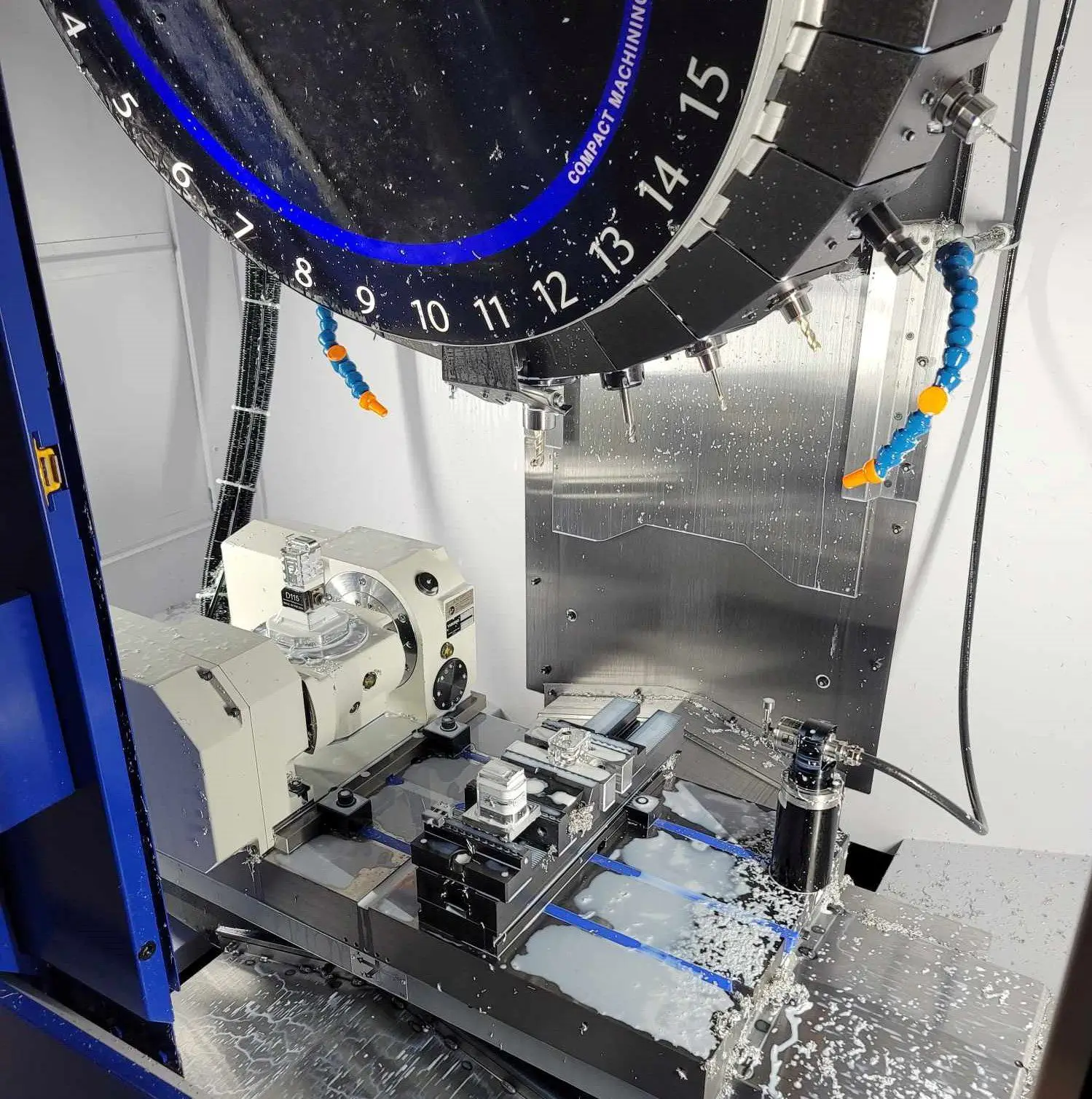 High-precision CNC Brother machining at the Harris Aerial facility