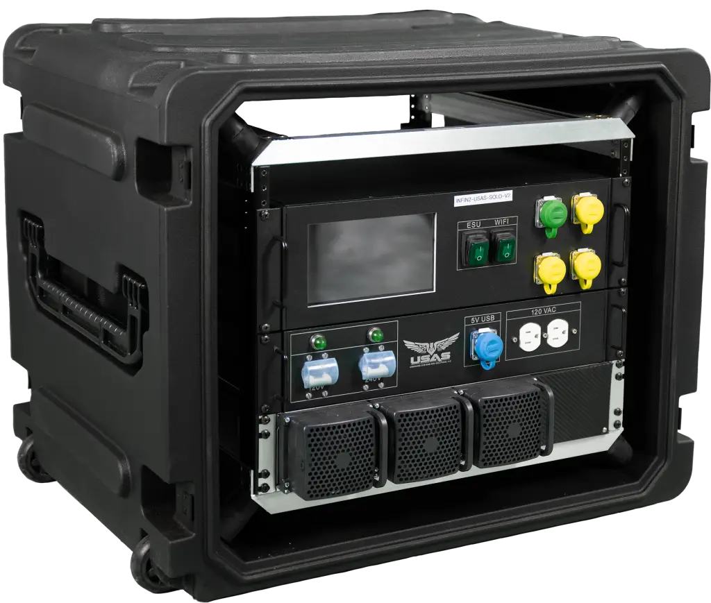 HX8 Tether ruggedized electronics bay rack