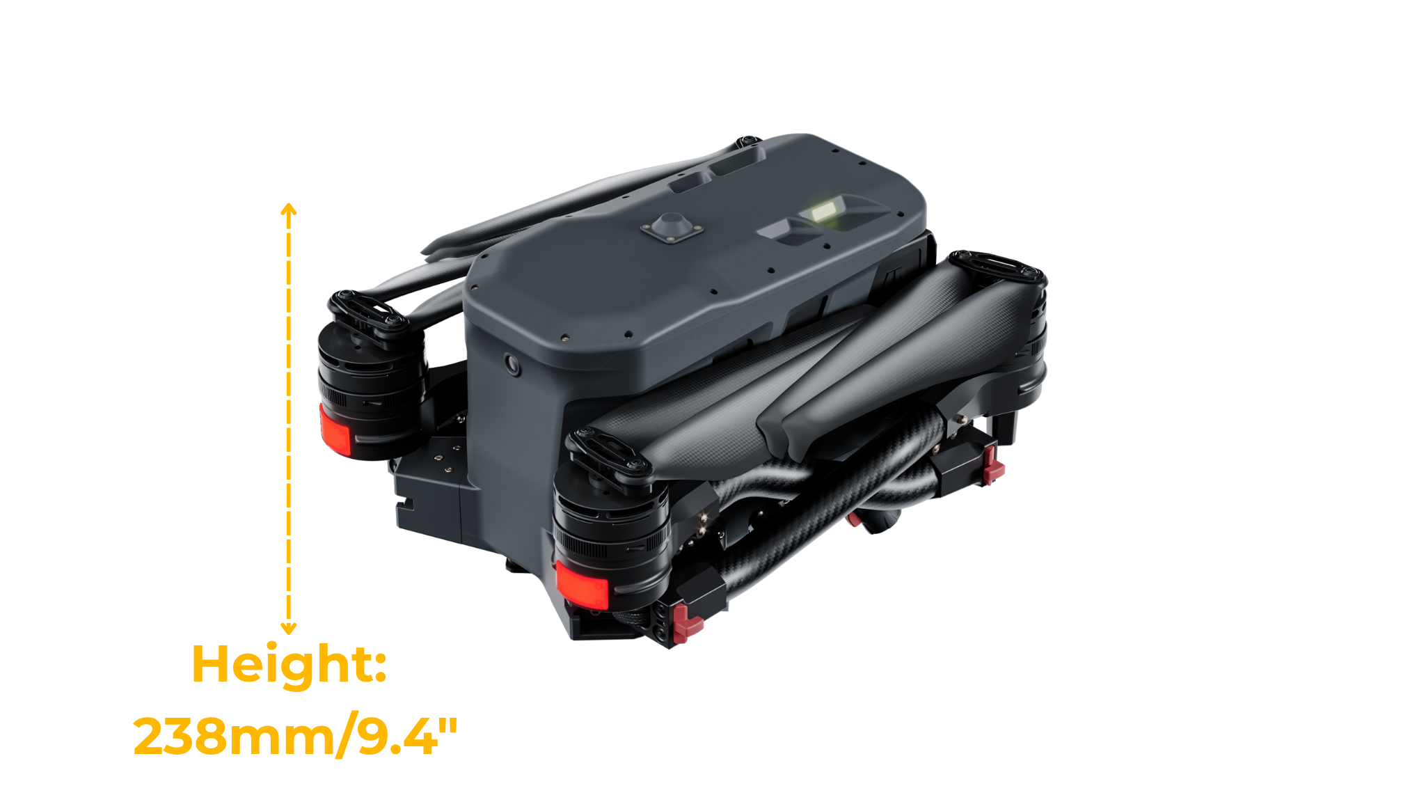 H4C Quad Back View - Height Dimension