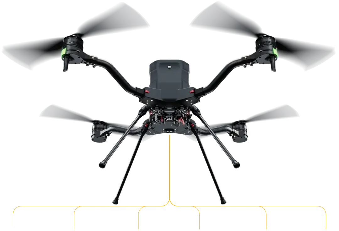 H4C Quad Payload Superiority – Mount Detail and Connection Diagram