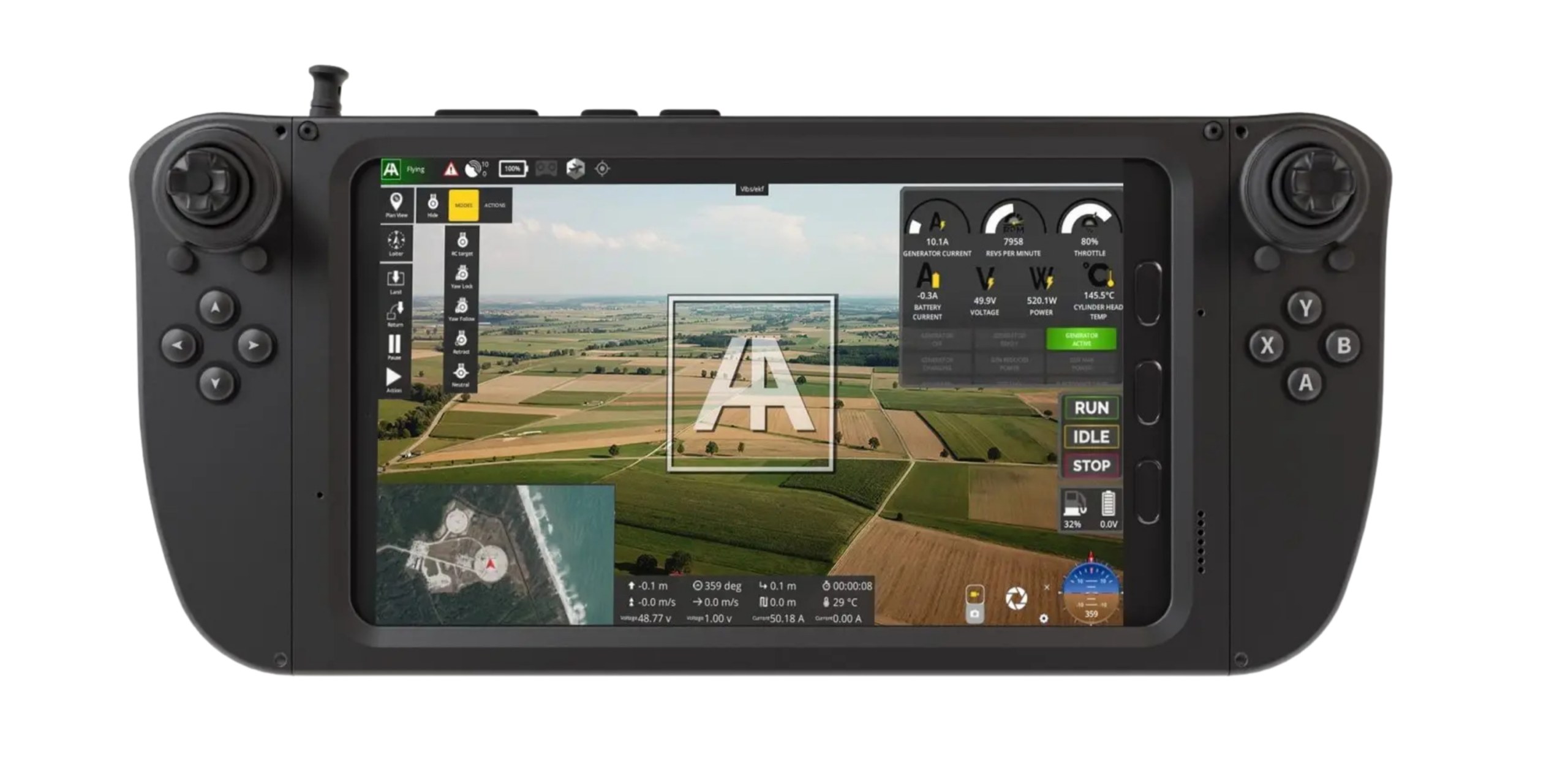 Harris Aerial C-NAVIGATOR rugged handheld ground control station with 8 inch HD display