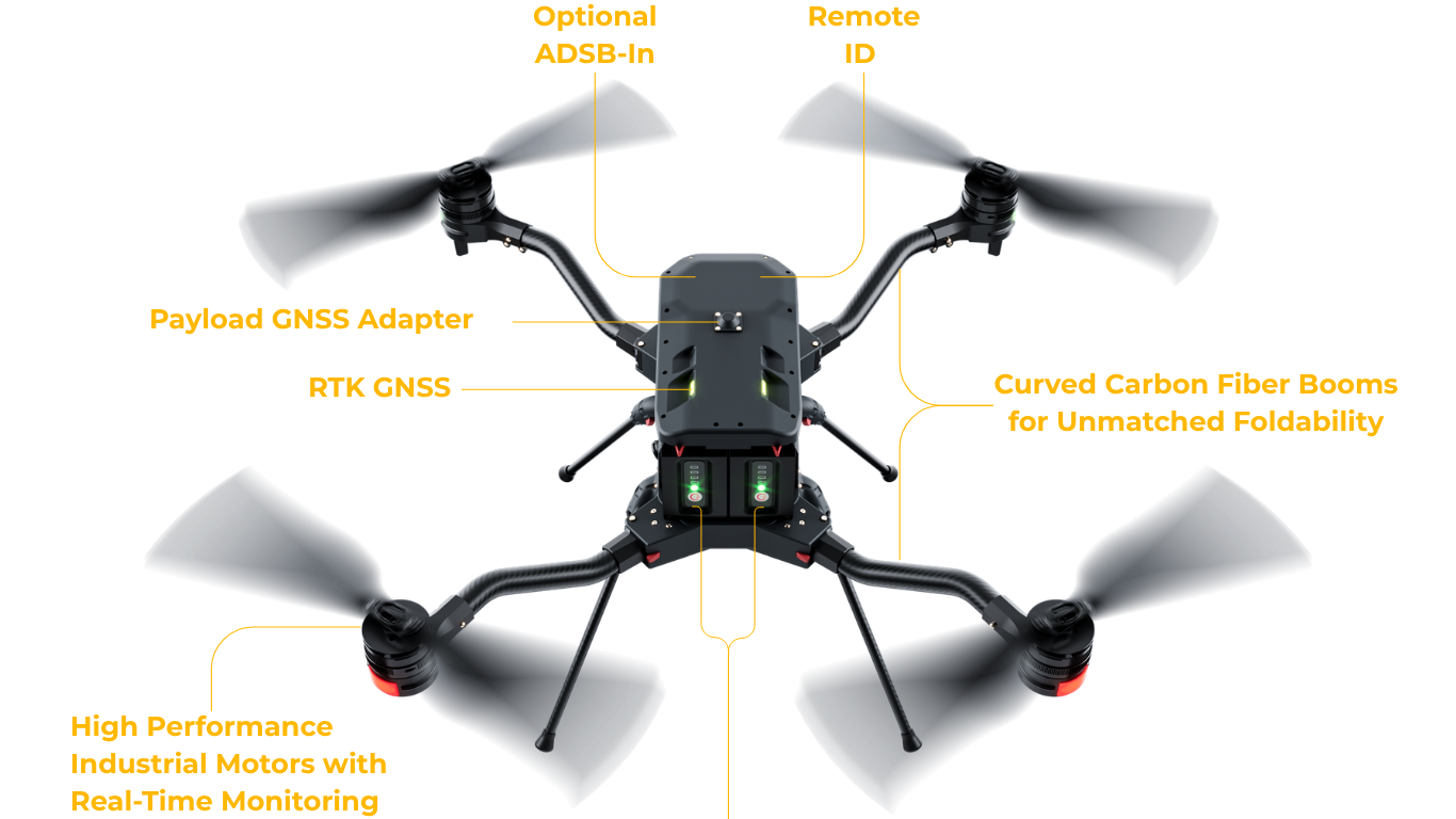 H4C Quad Back-Angle View &mdash; Smart Battery System